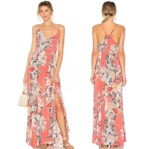 🔥Free People Through The Vine Floral Bohemian Slits Flowy Maxi Dress Size M